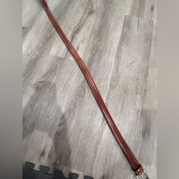 Brooks Brothers 40W Made in USA Genuine Tanned Patina Leather Belt - Picture 6 of 8